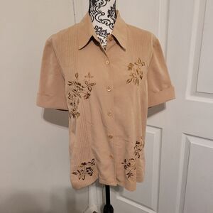 M.H.M embroidered floral top